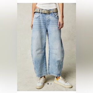 We the Free Good Luck Mid-Rise Barrel Jeans
